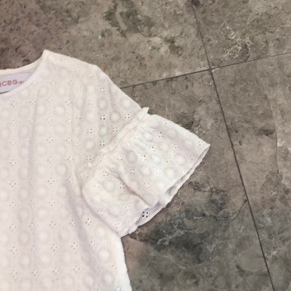 BCBG Girls Size 6x White Eyelet Dress - Picture 3 of 5